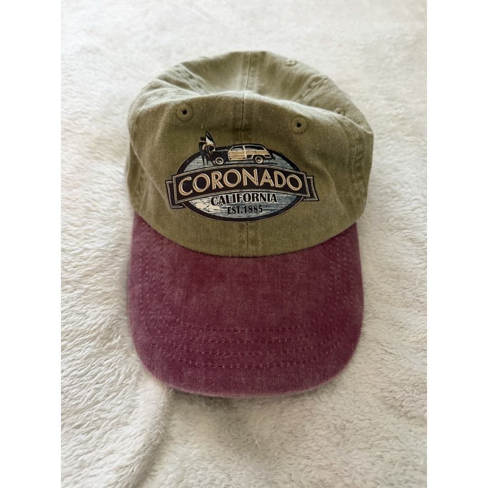 Port & Company beige purple destination hat cap 'Coronado'‎ California strapback